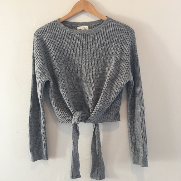 Universal Thread Sweaters - ⬇️ $14 SALE: Cozy Grey Front-Tie Sweater